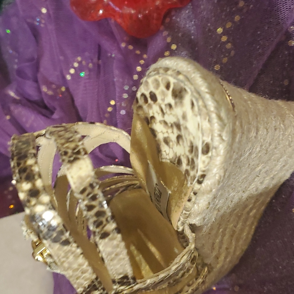 Jimmy Choo Wedge Shoes Python Print - Picture 12 of 15